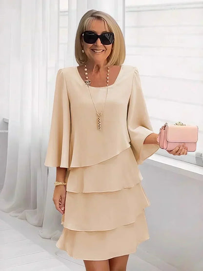 💃Spring Hot Sale💃Romantic Tiered Ruffle Flared Sleeve Dress – Eye-Catching Daily & Date Outfit
