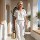 👚 60% OFF NOW! 💃 Women's Drawstring Top & Pants 2-Piece Set – Relaxed Fit, Comfortable & Perfect for Lounging or Everyday Style 🌸