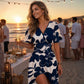 🎁2026 New Arrivals 50% OFF💥Women’s Ruffle Sleeve Sundress – Flattering V-Neck, Wrap Waist & Stretchy Smocked Back ✨