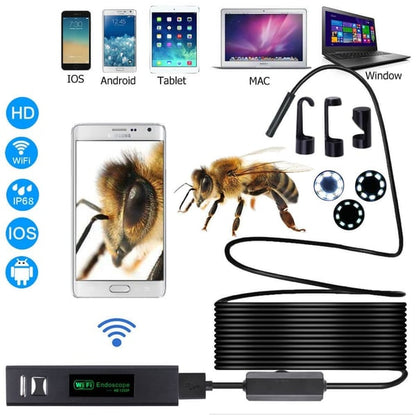 🔍 🔥 Black Friday Special 50% OFF! ✨ 3-IN-1 ENDOSCOPE - 2.0MP HD with 6 LED Lights, IP67 Waterproof, Compatible with Smartphones for Home Inspection and DIY Projects 📱🛠️