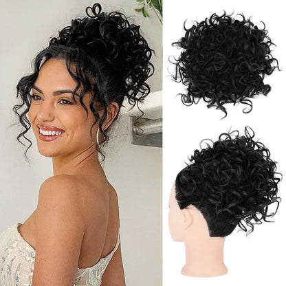 🎁2026 New Arrivals 50% OFF💥Short, curly hairpiece – Chignon with elastic drawstring