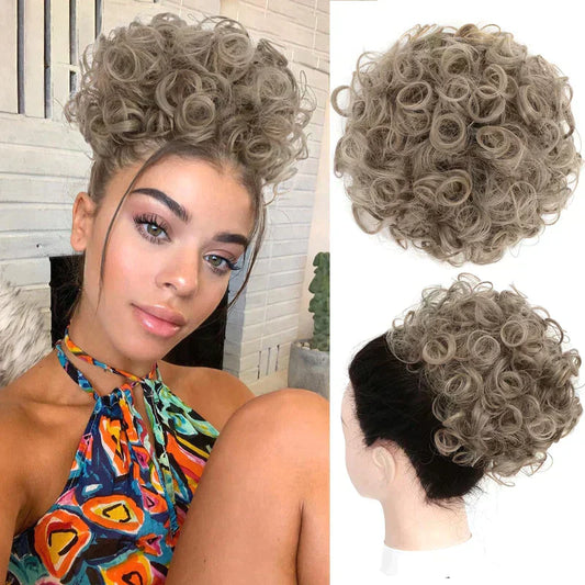 🎁2026 New Arrivals 50% OFF💥Short, curly hairpiece – Chignon with elastic drawstring