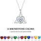 🎁2026 New Arrivals 50% OFF💥Birthstone Celtic Trinity Knot Heart Necklace✨ Heart Shape Celtic Trinity Knot Birthstone Pendant