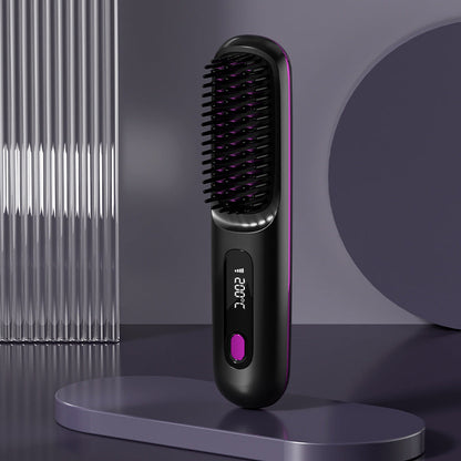 🎁2026 New Arrivals 49% OFF💖Wireless Ceramic Hair Straightening Comb – Fast Heating, Anti-Frizz & Tangle-Free Design ✨