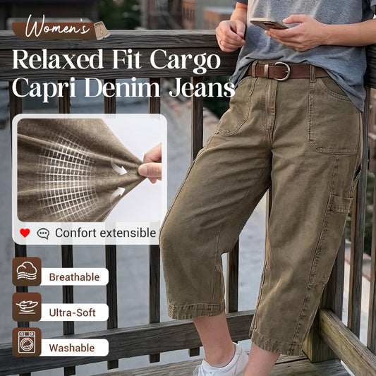 🎁2026 New Arrivals 50% OFF💥Women's Relaxed Casual Cargo Capris – Utility Pockets, Breathable, Relaxed Fit ✨