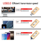 🎁3 in 1 Flash Drive, Portable High Speed USB 3.0 Memory Storage