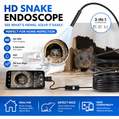 🎁2026 New Arrivals 50% OFF💥3 In 1 Endoscope,Can be used for physical exploration