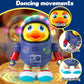 🎁2026 New Arrivals 50% OFF💥Dancing Space Duck Toy - Interactive LED Light & Music with Solar Sensor for Fun Cosmic Dance Moves 🌟🚀