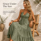🌴 LIMITED-TIME 50% OFF! 👗 Women's Halter Neck Backless Maxi Dress – Tiered, Flowy, Resort Style 🌺