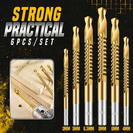 🎁2026 New Arrivals 50% OFF💥Titanium‑Coated Twist Drill Set – 6 sizes, drills & saws in one. High‑speed steel, no rust. Wood, metal, plastic – all in one kit! 🧰✨