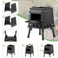 Portable Wood Burning Rocket Stove | 16 Vent Holes Efficient Burn | Outdoor Wood Stove | Foldable Camping Cooker