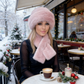 🎅CHRISTMAS SALE 60% OFF!🔥Fluffy Fur Bucket Hat Warm Winter Hat + Free Matching Scarf (Only 7 Left)⏰