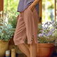 🎁2026 New Arrivals 50% OFF💥Women's Casual Solid Color Pocket Capri Pants