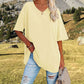 🎁2026 New Arrivals 50% OFF💥Women's Casual Loose Plus Size V Neck T Shirts Summer Half Sleeve Tees Fit Cotton Tunic Tops