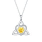 🎁2026 New Arrivals 50% OFF💥Birthstone Celtic Trinity Knot Heart Necklace✨ Heart Shape Celtic Trinity Knot Birthstone Pendant