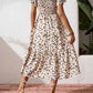 🎁2026 New Arrivals 50% OFF💥Square Neck Floral Midi Dress – Smocked Bodice, Flowy Tiered Skirt🌸1