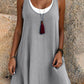 🎁2026 New Arrivals 50% OFF💥Women's Casual Loose Sleeveless Fake Two Piece Tank Dress