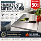🎁2026 New Arrivals 50% OFF💥304 Stainless Steel Cutting Board – double-sided, hygienic, moisture-resistant & easy to clean. Say goodbye to stains & odors! 🛡️✨