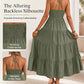 🌴 LIMITED-TIME 50% OFF! 👗 Women's Halter Neck Backless Maxi Dress – Tiered, Flowy, Resort Style 🌺
