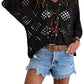 🥰Summer Sale-60% OFF💛Womens Bohemian-Inspired Beige Crochet Top With V-Neck