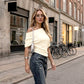 🎁2026 New Arrivals 50% OFF💥Women's Asymmetrical Off-Shoulder Batwing Sleeve Top