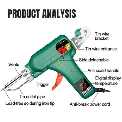 🔥Hot Sale 50% Off🔥High Power Digital Display Manual Automatic Tin Wire Feeding Electric Soldering Iron