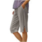 🎁2026 New Arrivals 50% OFF💥Women's Casual Solid Color Pocket Capri Pants