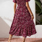 🎁2026 New Arrivals 50% OFF💥Square Neck Floral Midi Dress – Smocked Bodice, Flowy Tiered Skirt🌸1