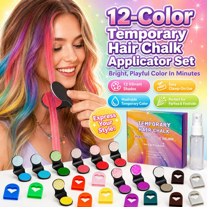 🎁2026 New Arrivals 50% OFF💥12-Color Temporary Hair Chalk Applicator Set