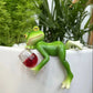 🔥Last Day Sale 50% OFF 🐸 Frog Flower Pot Hanger Ornament🍷