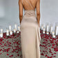🌸NEW HOT SALE 50% OFF🥰Fits Your Curves Satin One Shoulder Drape Slit Maxi Dress💗HOT SALE💥