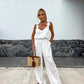 49% Off New Products Hot Sale🔥Women's Sleeveless Wide Leg Jumpsuit