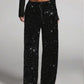 💖💃LAST DAY SALE 50% OFF✨Women's Sequin Sparkle Wide Leg Pants with Elastic Waistband✨