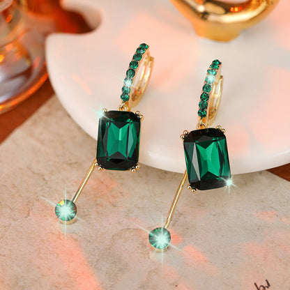 🎁2026 New Arrivals 50% OFF💥Vintage Synthetic Diamond Earrings – Geometric, Dangling, Clip-On ✨