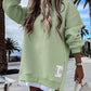 🔥Hot Promotion 61% OFF🔥Casual Long Sleeve Zipper Slit Oversized Sweatshirt