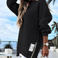 🔥Hot Promotion 61% OFF🔥Casual Long Sleeve Zipper Slit Oversized Sweatshirt