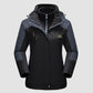 3-in-1 waterproof winter coat, fleece-lined, two-piece suit, ski and hiking jacket with hood
