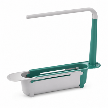 🎁2026 New Arrivals 50% OFF💥2-in-1 Sink Organizer Rack – Expandable Sponge Holder & Kitchen Towel Drying Bar