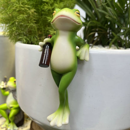 🔥Last Day Sale 50% OFF 🐸 Frog Flower Pot Hanger Ornament🍷