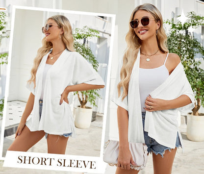 🔥 50% OFF NOW! 🏳️‍🌈 2026 New Stylish Flowy Short Sleeve Cardigan