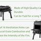 Portable Wood Burning Rocket Stove | 16 Vent Holes Efficient Burn | Outdoor Wood Stove | Foldable Camping Cooker