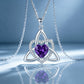 🎁2026 New Arrivals 50% OFF💥Birthstone Celtic Trinity Knot Heart Necklace✨ Heart Shape Celtic Trinity Knot Birthstone Pendant