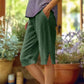 🎁2026 New Arrivals 50% OFF💥Women's Casual Solid Color Pocket Capri Pants