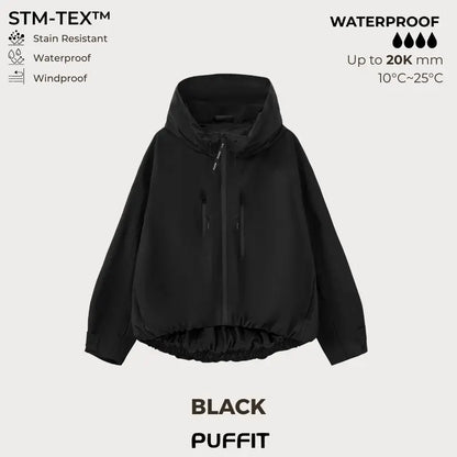 🎁2026 New Arrivals 50% OFF💥Short Oversized Rain Jacket With Bubble Hem,Adjustable Cuffs