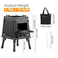 Portable Wood Burning Rocket Stove | 16 Vent Holes Efficient Burn | Outdoor Wood Stove | Foldable Camping Cooker