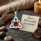 🎁2026 New Arrivals 50% OFF💥Birthstone Celtic Trinity Knot Heart Necklace✨ Heart Shape Celtic Trinity Knot Birthstone Pendant