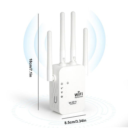 🎁2026 New Arrivals 50% OFF💥1200Mbps Dual Band WiFi Extender – Wide Coverage Booster for Home 🏡