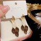 🎀Temperament Diamond Leaf Tassel Earrings