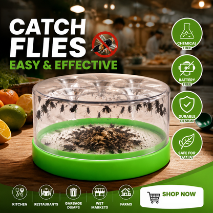 🎁2026 New Arrivals 50% OFF💥Reusable fly trap—no electricity, no poison! 🏠 Safe to use in the kitchen and around children and pets.