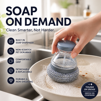 🎁2026 New Arrivals 50% OFF💥Scrubber Brush! Built-in soap, non-scratch & ergonomic. Clean pots easily – grab yours! ✅